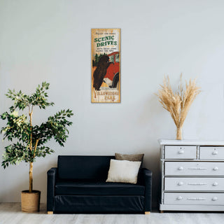 Scenic Drives with Bear Jams - Wood & Metal Wall Art Wood & Metal Wall Art Out West Design