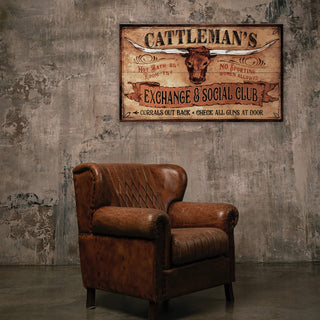 Cattleman's Exchange - Wood & Metal Wall Art Wood & Metal Wall Art Out West Design