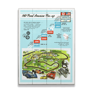[RA] 1969 Pin Up - Wood & Metal Wall Art Wood & Metal Wall Art Road America Wood 9" x 12"