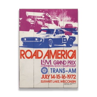[RA] 1972 LM Grand Prix - Wood & Metal Wall Art Wood & Metal Wall Art Road America Wood 9" x 12"