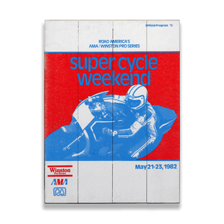 [RA] 1982 Super Cycle - Wood & Metal Wall Art Wood & Metal Wall Art Road America Wood 9" x 12"