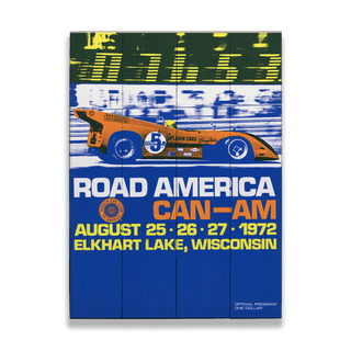 [RA] 1972 CAN-AM - Wood & Metal Wall Art Wood & Metal Wall Art Road America Wood 9" x 12"