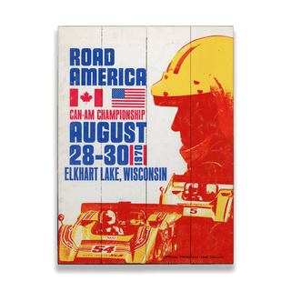 [RA] 1970 CAN-AM - Wood & Metal Wall Art Wood & Metal Wall Art Road America Wood 9" x 12"