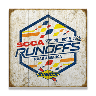[RA] 2025 Runoffs: White - Wood & Metal Wall Art Wood & Metal Wall Art Road America Wood 10.5" x 10.5"