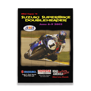[RA] Suzuki June 2002 - Wood & Metal Wall Art Wood & Metal Wall Art Road America Wood 9" x 12"