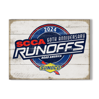 [RA] SCCA24 Runoffs 2024 - Wood & Metal Wall Art Wood & Metal Wall Art Road America Wood 12" x 9"