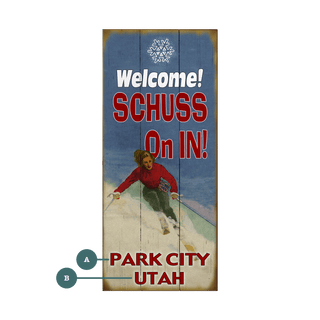 Shuss On In! - Wood & Metal Wall Art Wood & Metal Wall Art Meissenburg Designs Wood 10.5" x 24"