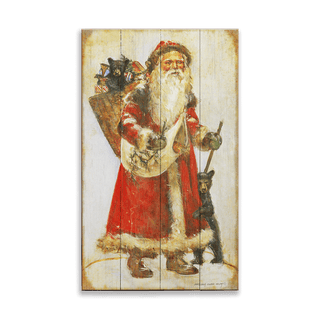 Saint Nicholas and The Cubs: Generic - Wood & Metal Wall Art Wood & Metal Wall Art Marilynn Dwyer Mason Wood 14" x 24"
