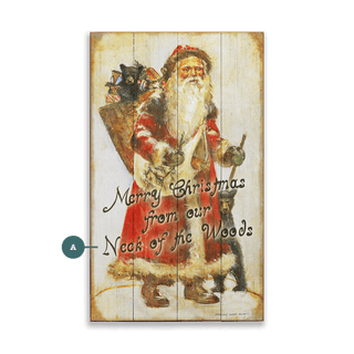 Saint Nicholas and The Cubs: Personalized - Wood & Metal Wall Art Wood & Metal Wall Art Marilynn Dwyer Mason Wood 14" x 24"