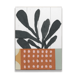 Houseplant Dots- Wood & Metal Wall Art Wood & Metal Wall Art Sarah Golden Wood 9" x 12"