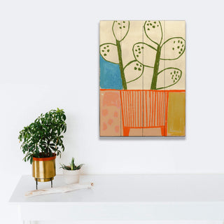 Prickly Pear: Plant no. 11 - Wood & Metal Wall Art Wood & Metal Wall Art Sarah Golden