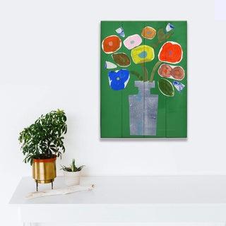 Green Collage Bouquet - Wood & Metal Wall Art Wood & Metal Wall Art Sarah Golden