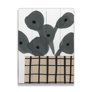 Houseplant Grid - Wood & Metal Wall Art Wood & Metal Wall Art Sarah Golden Wood 9" x 12"