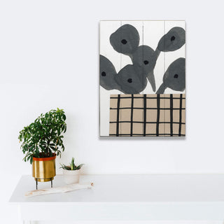 Houseplant Grid - Wood & Metal Wall Art Wood & Metal Wall Art Sarah Golden