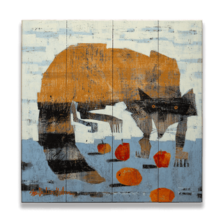 Apples and Oranges - Wood & Metal Wall Art Wood & Metal Wall Art Shelle Lindholm Wood 10.5" x 10.5"