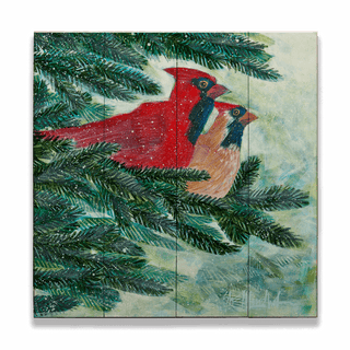 Cardinals - Wood & Metal Wall Art Wood & Metal Wall Art Shelle Lindholm Wood 10.5" x 10.5"