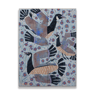 Wild Goose Chase - Wood & Metal Wall Art Wood & Metal Wall Art Shelle Lindholm Wood 9" x 12"