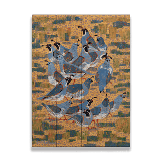 Covey of Quail - Wood & Metal Wall Art Wood & Metal Wall Art Shelle Lindholm Wood 9" x 12"