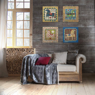 Red Dala Horse - Wood & Metal Wall Art Wood & Metal Wall Art Shelle Lindholm