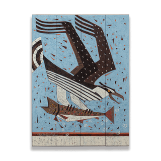 Fishing Hawk-Osprey - Wood & Metal Wall Art Wood & Metal Wall Art Shelle Lindholm Wood 9" x 12"