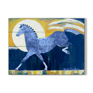 Hunt Beneath the Moon - Wood & Metal Wall Art Wood & Metal Wall Art Shelle Lindholm Wood 12" x 9"