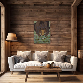 Kodiak's Catch - Wood & Metal Wall Art Wood & Metal Wall Art Shelle Lindholm