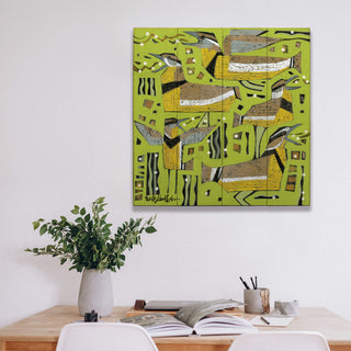 Meadow Larky - Wood & Metal Wall Art Wood & Metal Wall Art Shelle Lindholm
