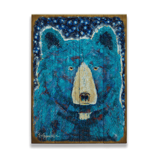 Moon Bear - Wood & Metal Wall Art Wood & Metal Wall Art Shelle Lindholm