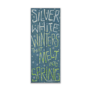 Silver White Winters - Wood & Metal Wall Art Wood & Metal Wall Art Shelle Lindholm Wood 7" x 16"