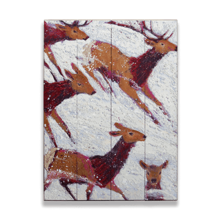 Snow Drifters 2 - Wood & Metal Wall Art Wood & Metal Wall Art Shelle Lindholm Wood 9" x 12"