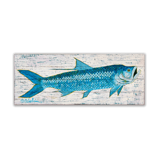 Tarpon - Wood & Metal Wall Art Wood & Metal Wall Art Shelle Lindholm Wood 16" x 7"