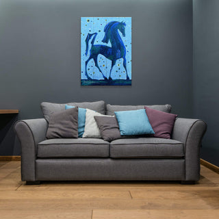 The Blue Walk - Wood & Metal Wall Art Wood & Metal Wall Art Shelle Lindholm