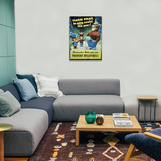 Smokey Bear 1947 Please Folks - Wood & Metal Wall Art Wood & Metal Wall Art Smokey Bear