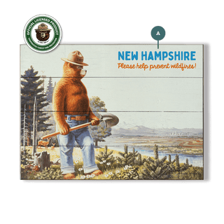 Smokey Bear 1984 On Guard: Personalized - Wood & Metal Wall Art Wood & Metal Wall Art Smokey Bear Wood 9" x 12"