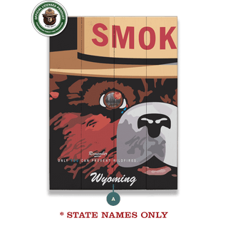 Smokey Bear 2007 Smokey Poster: Personalized - Wood & Metal Wall Art Wood & Metal Wall Art Smokey Bear Wood 9" x 12"