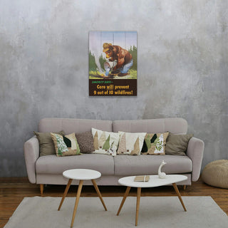 Smokey Bear 1946 Hold Till It's Cold - Wood & Metal Wall Art Wood & Metal Wall Art Smokey Bear