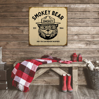 Smokey Bear Logo - Wood & Metal Wall Art Wood & Metal Wall Art Smokey Bear
