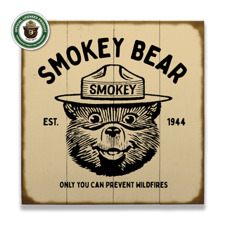 Smokey Bear Logo - Wood & Metal Wall Art Wood & Metal Wall Art Smokey Bear Wood 10.5" x 10.5"