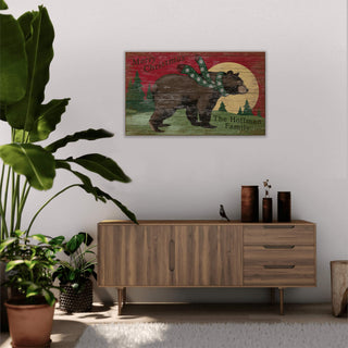 Merry Christmas Bear - Wood & Metal Wall Art Wood & Metal Wall Art Suzanne Nicoll