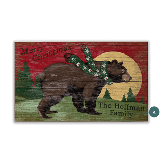 Merry Christmas Bear - Wood & Metal Wall Art Wood & Metal Wall Art Suzanne Nicoll