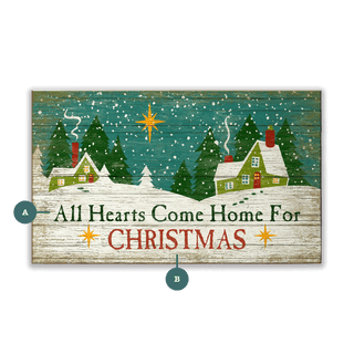 All Hearts Come Home for Christmas - Wood & Metal Wall Art Wood & Metal Wall Art Suzanne Nicoll