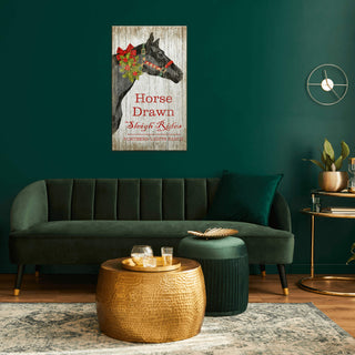 Horse Drawn Sleigh Rides - Wood & Metal Wall Art Wood & Metal Wall Art Suzanne Nicoll