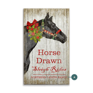 Horse Drawn Sleigh Rides - Wood & Metal Wall Art Wood & Metal Wall Art Suzanne Nicoll
