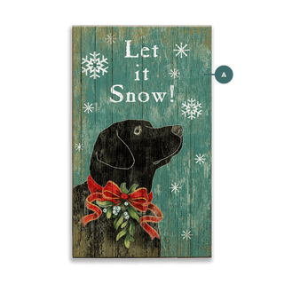Let It Snow Black Lab - Wood & Metal Wall Art Wood & Metal Wall Art Suzanne Nicoll