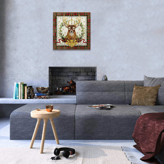 Reindeer Wreath - Wood & Metal Wall Art Wood & Metal Wall Art Suzanne Nicoll