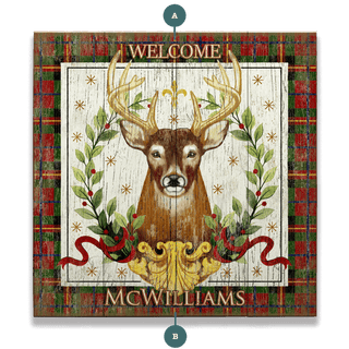 Reindeer Wreath - Wood & Metal Wall Art Wood & Metal Wall Art Suzanne Nicoll
