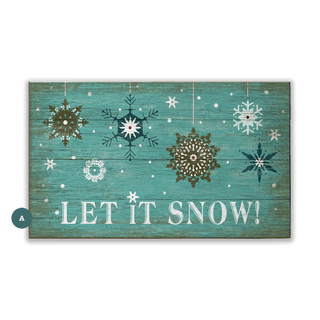 Let it Snow - Wood & Metal Wall Art Wood & Metal Wall Art Suzanne Nicoll