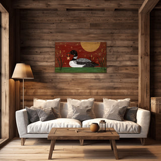 Christmas Loon - Wood & Metal Wall Art Wood & Metal Wall Art Suzanne Nicoll