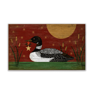 Christmas Loon - Wood & Metal Wall Art Wood & Metal Wall Art Suzanne Nicoll