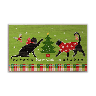 Christmas Cats - Wood & Metal Wall Art Wood & Metal Wall Art Suzanne Nicoll